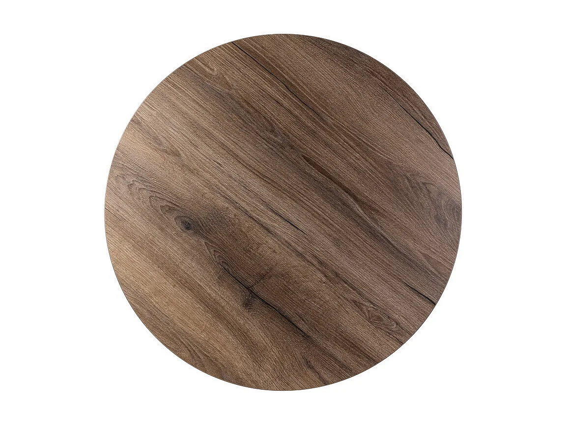 Laminierte Tischplatte in Schokoladen-Eiche, rund, Durchmesser 90 cm, für Schreibtische, Tische, Beistelltische