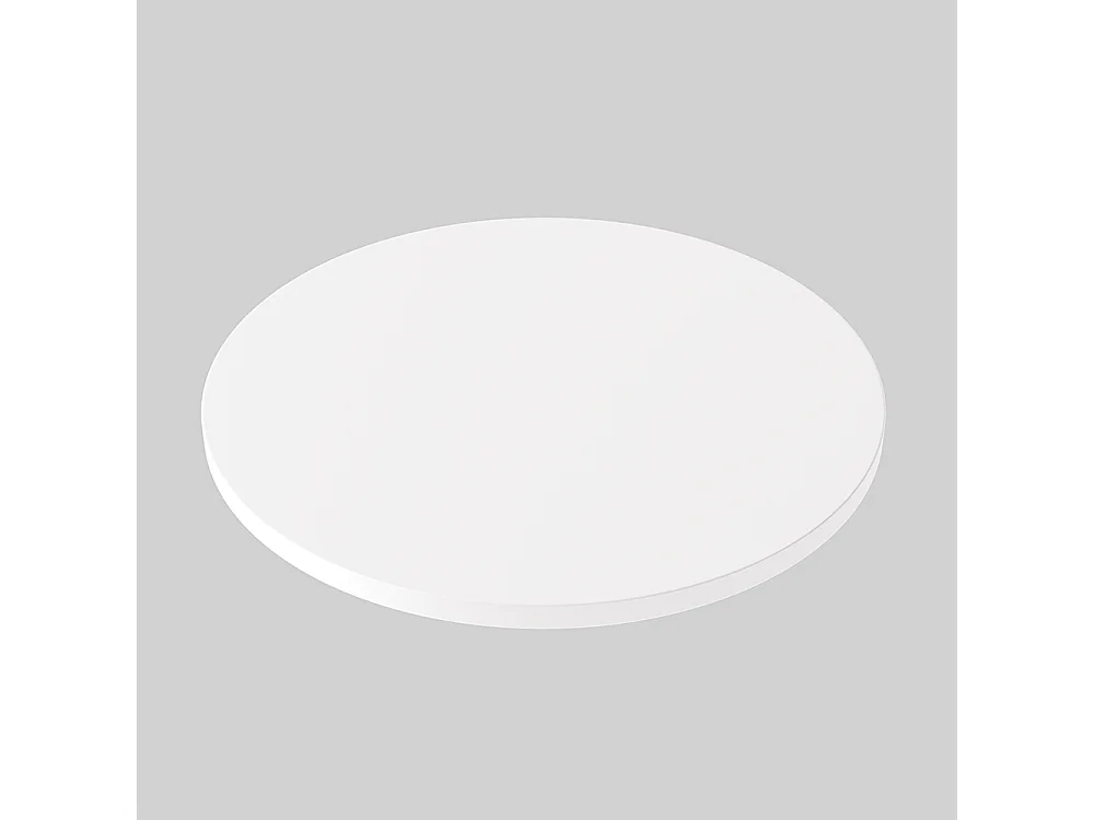 Blat laminowany biały okrągły fi 68 x 2,5 cm do biurka, stołu, stolika