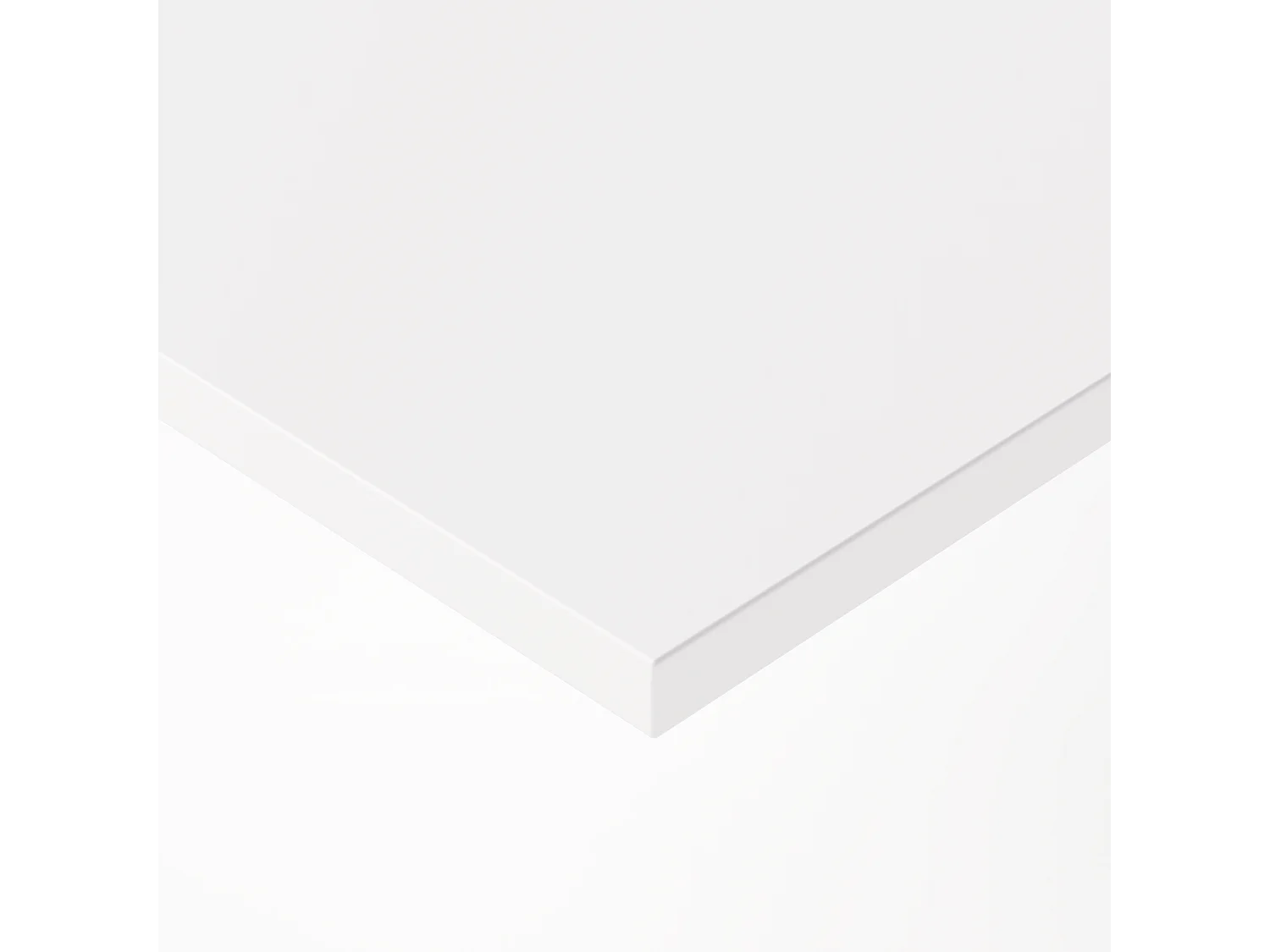 Piano laminato bianco 138 x 80 x 2,5 cm per scrivania, tavolo, tavolino