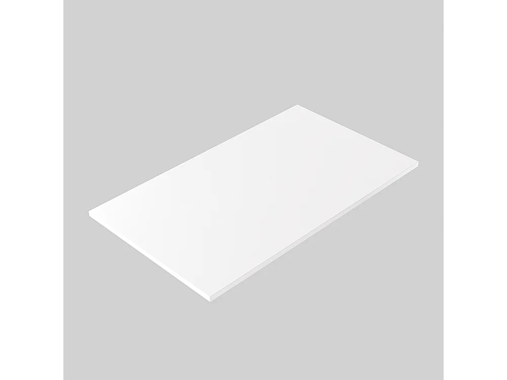 Piano laminato bianco 138 x 80 x 2,5 cm per scrivania, tavolo, tavolino