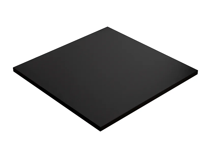 Plateau laminé noir 90 x 90 cm pour bureau, table, table basse