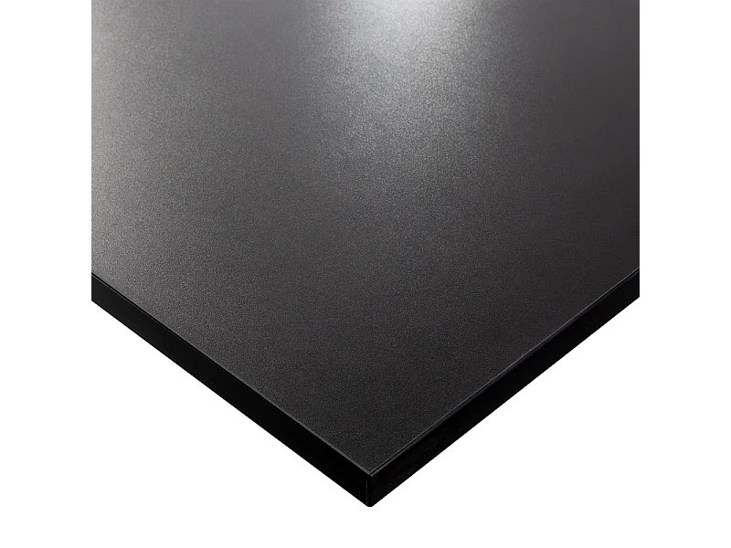 Tampo laminado preto 175 x 80 x 2,5 cm para secretária, mesa, mesa de apoio