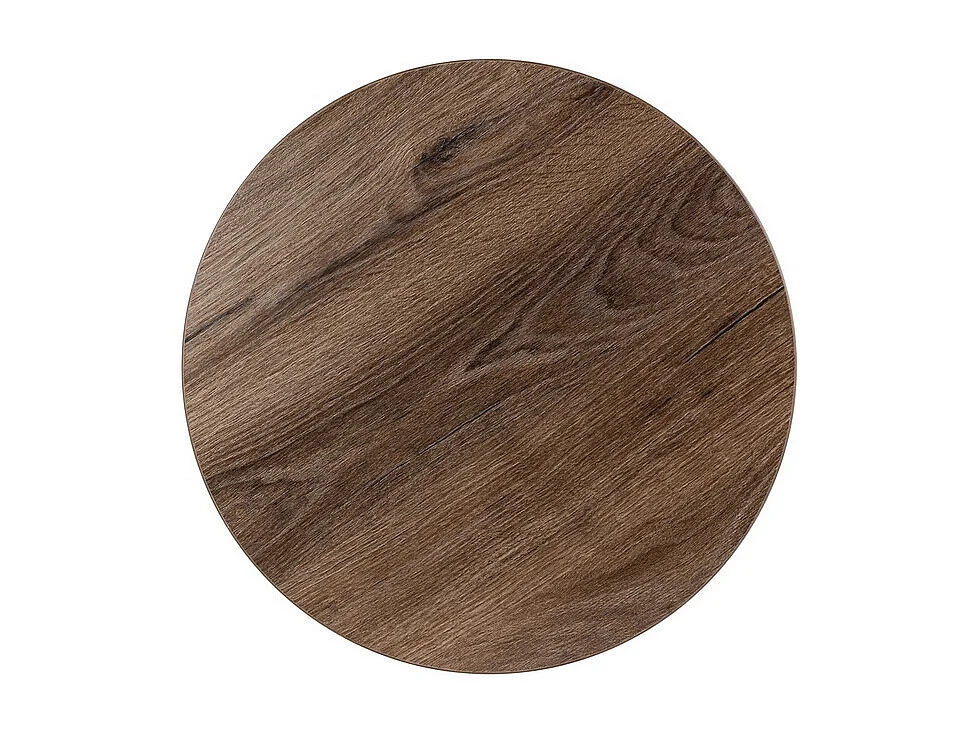Laminierte Tischplatte in Schokoladen-Eiche, rund, Durchmesser 50 cm, für Schreibtische, Tische, Beistelltische