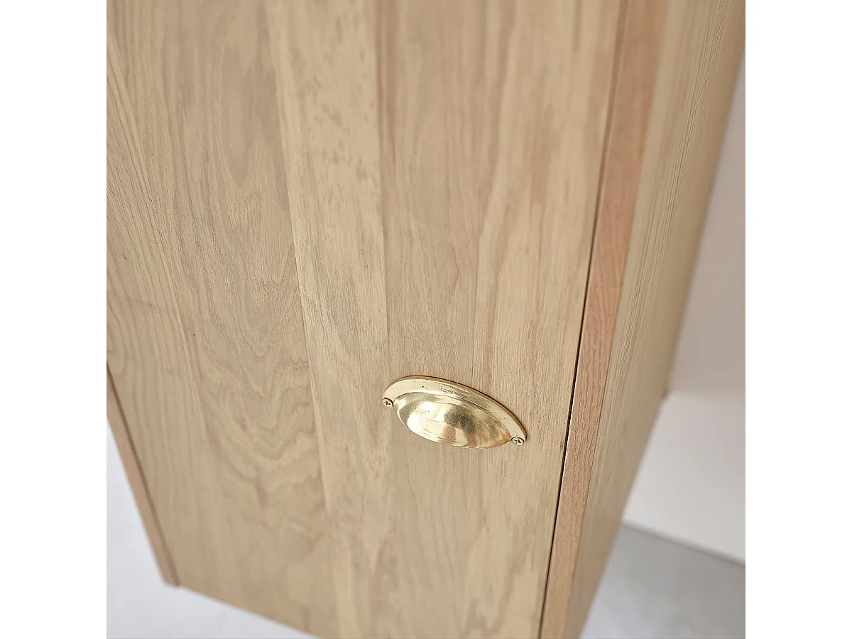 Colonna da bagno in rovere massello sospesa