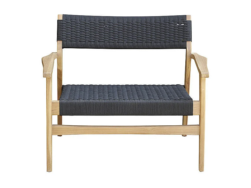 Poltrona da giardino in teak e corda