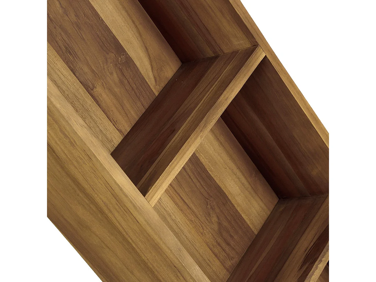 Colonna da bagno sospesa in legno massello di teak