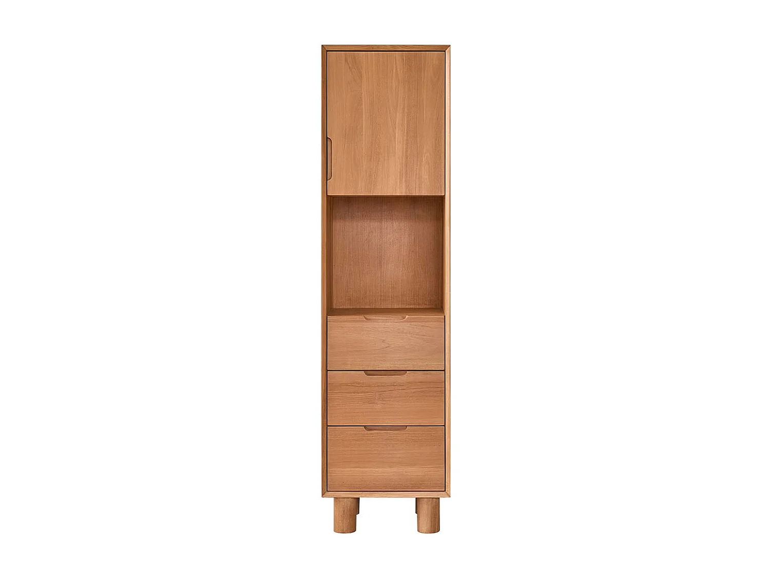 Colonna da bagno in legno massello di teak 45 cm