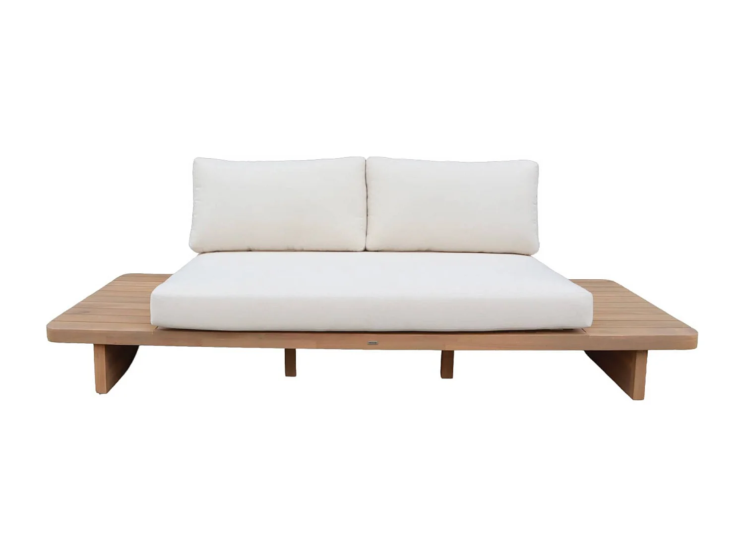 Panca da giardino in legno di acacia, 2 posti, marrone naturale