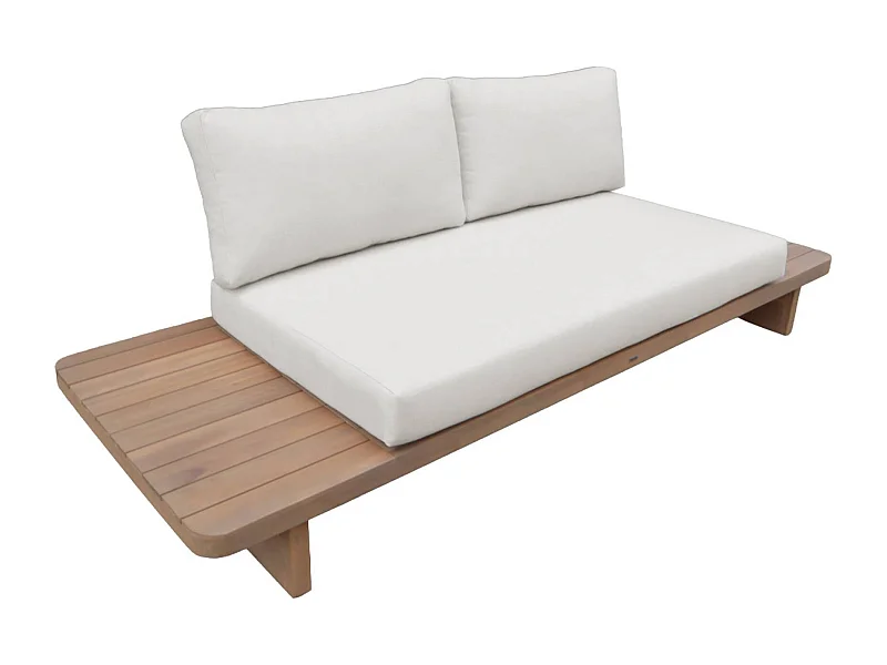 Panca da giardino in legno di acacia, 2 posti, marrone naturale