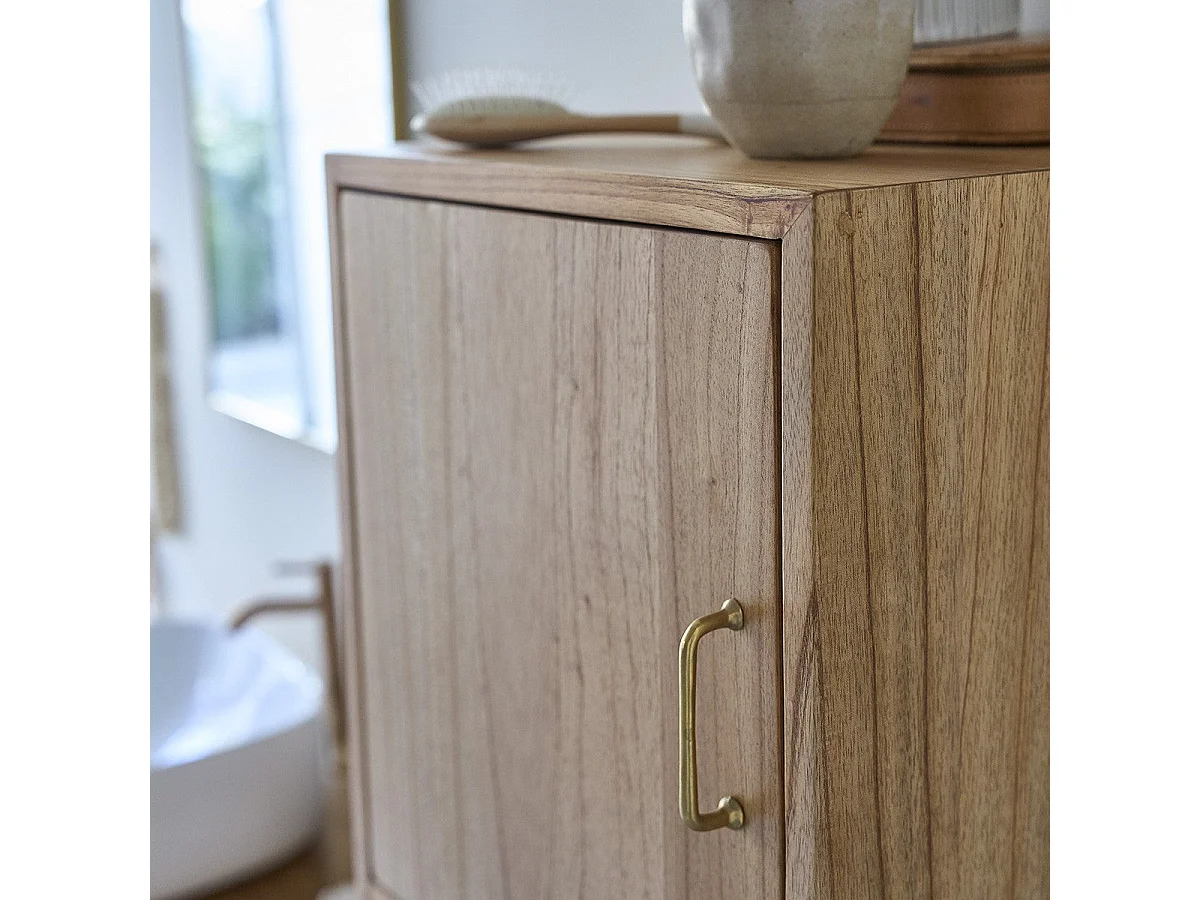 Columna de baño de mindi macizo
