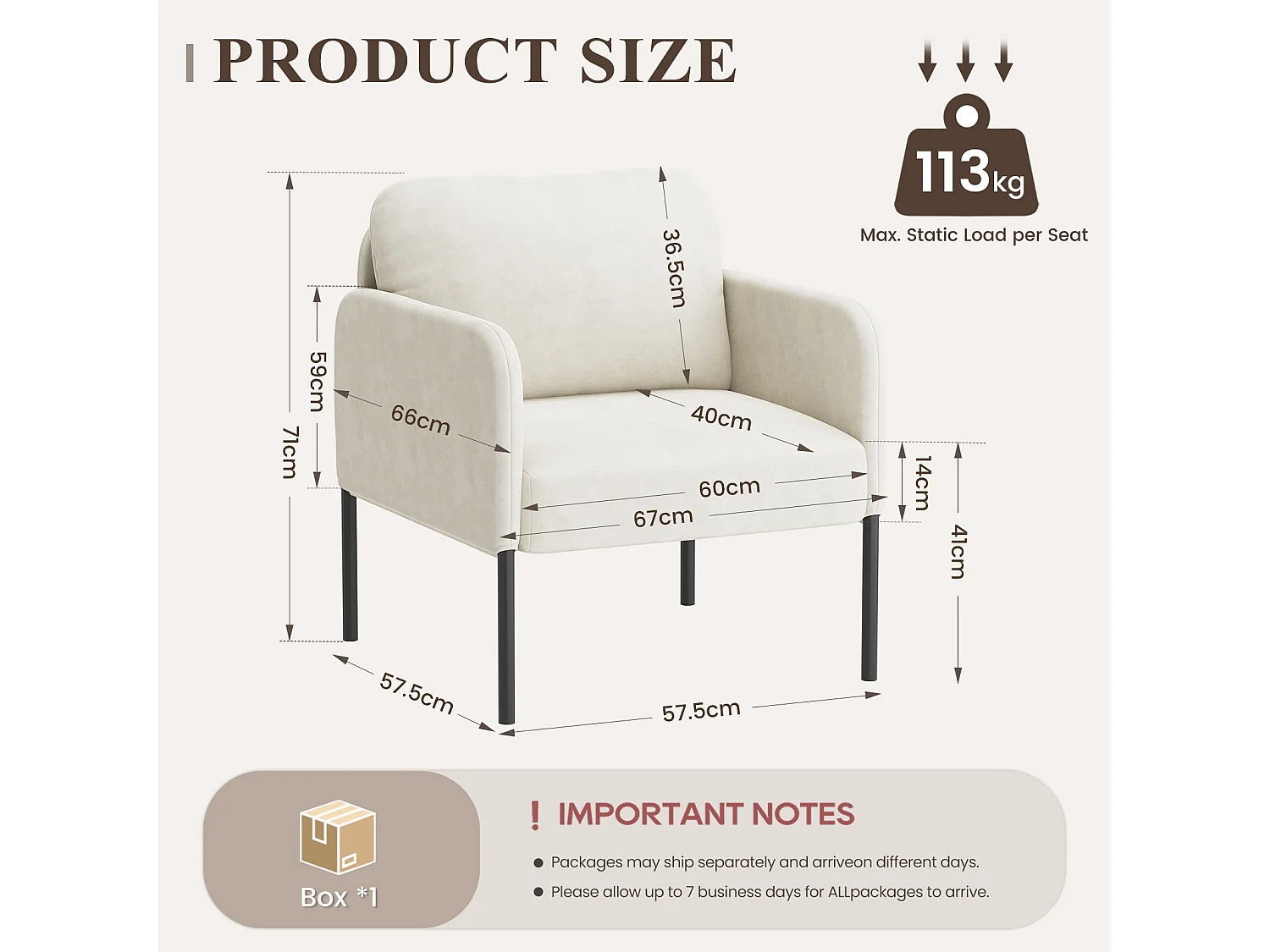 Un fauteuil au confort naturel, pensé pour le quotidien - Fauteuil avec dossier enveloppant et pieds en métal fin, Blanc