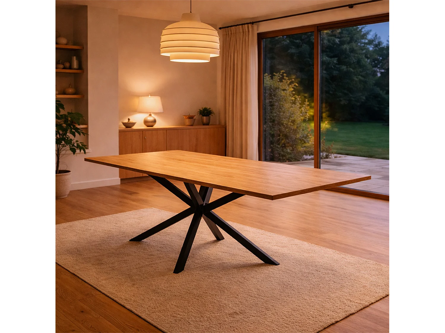 Table extensible 8-10 personnes effet bois 235cm BRIA
