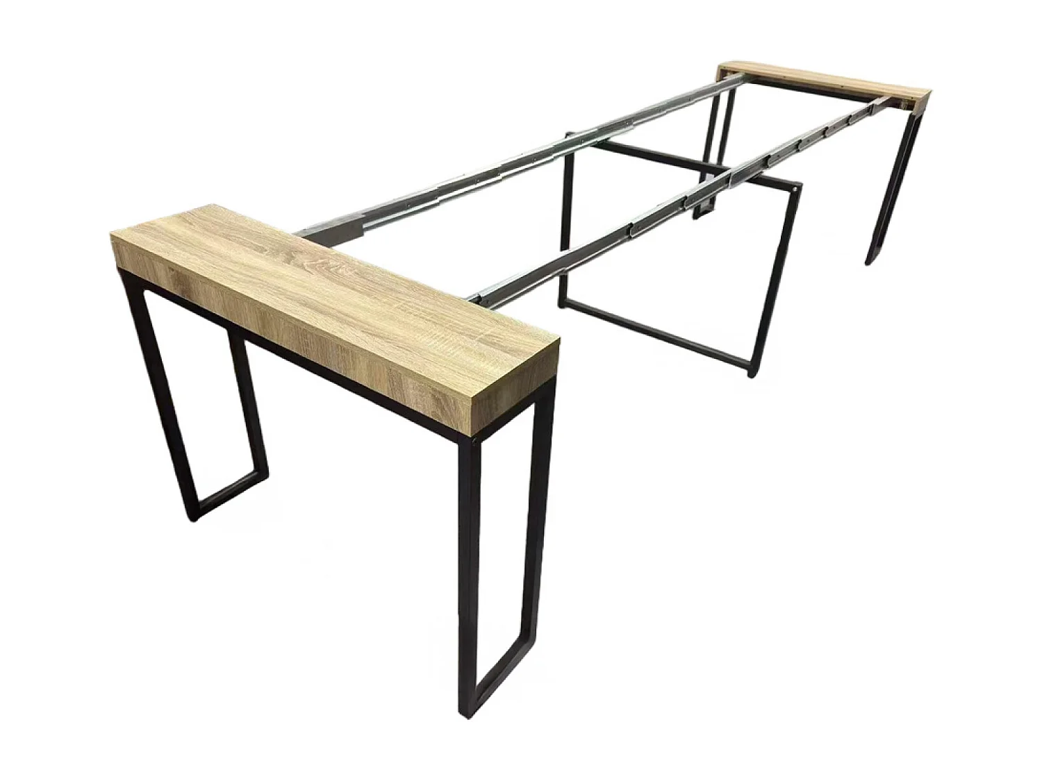 Table console extensible 8-10 personnes effet bois 235cm VELLA
