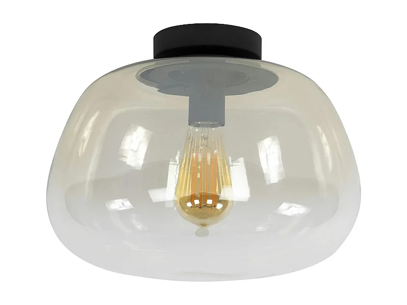 Plafonnier en verre ambré style organique NIAGARA