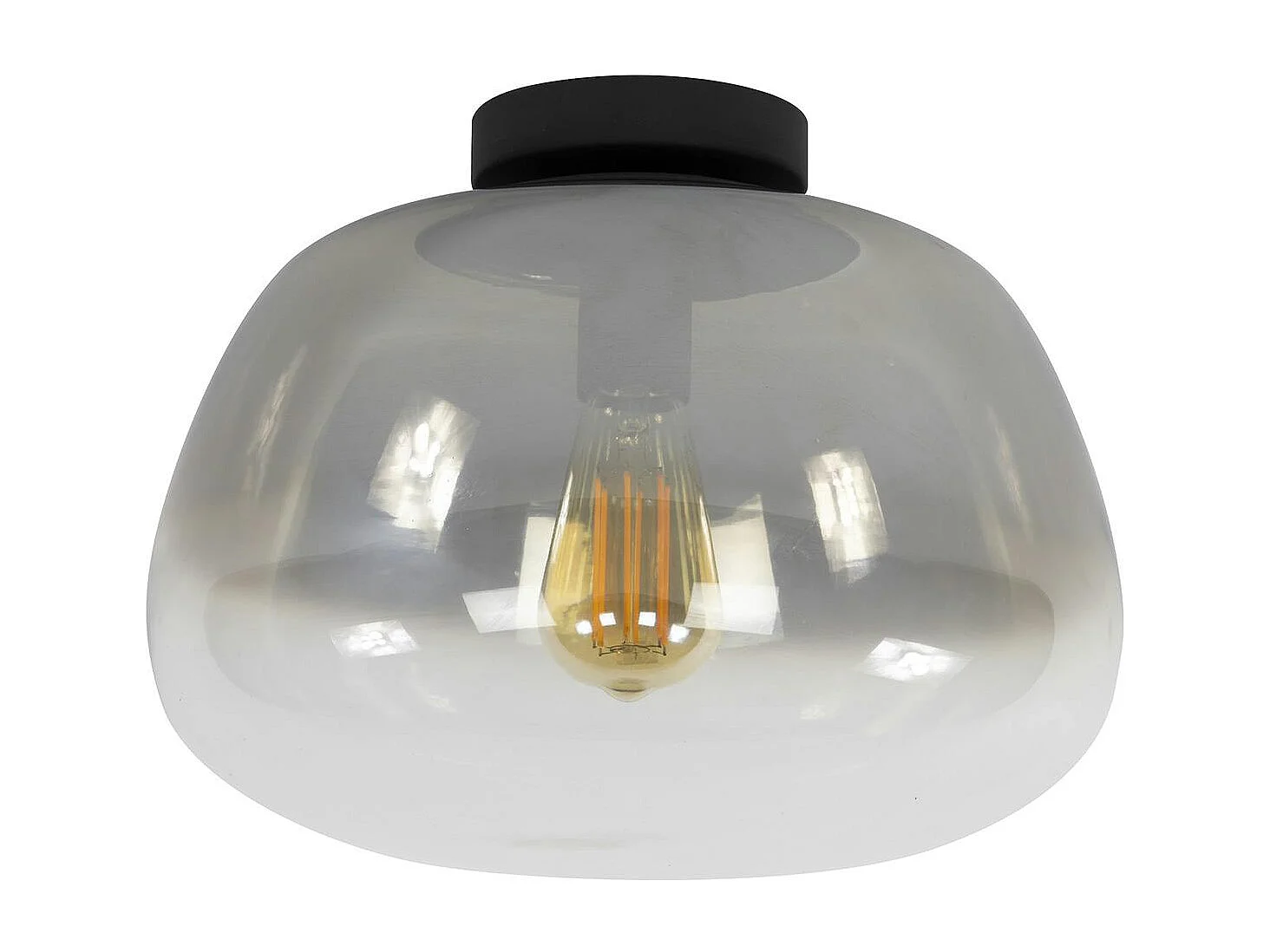 Plafonnier en verre fumé style organique NIAGARA