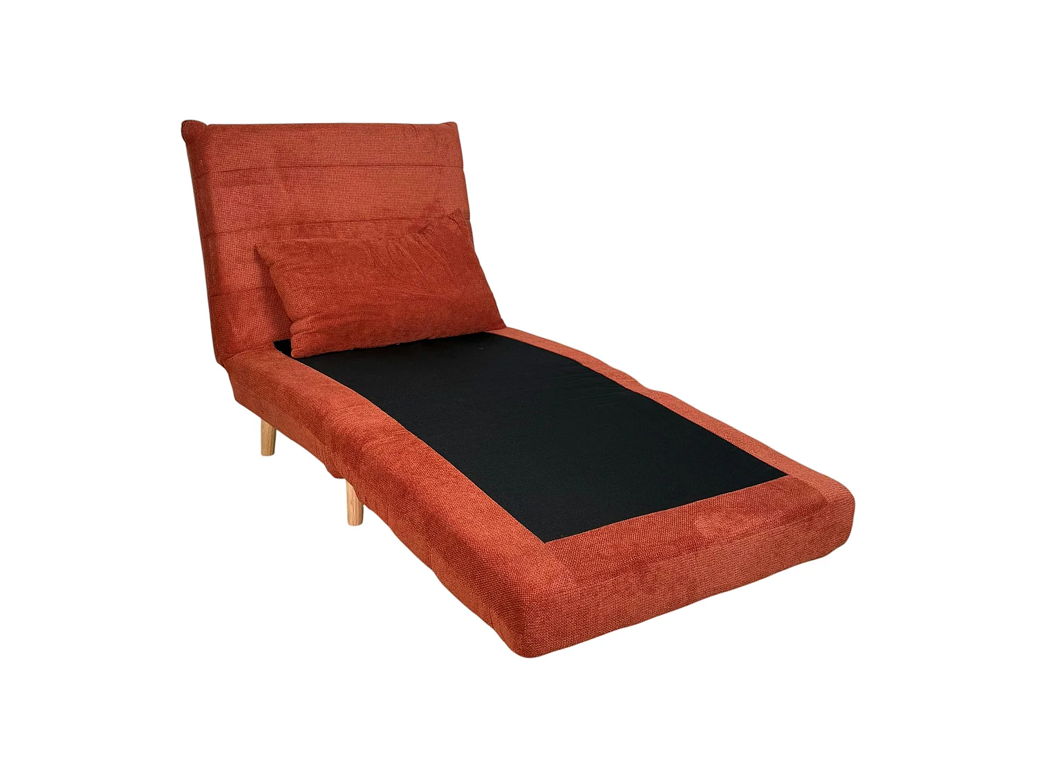 Fauteuil convertible 1 place rouille - coussin inclus PALAU