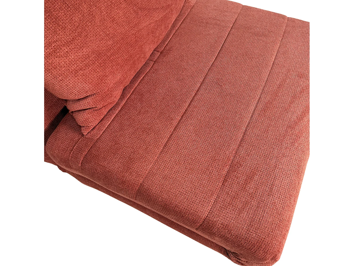 Fauteuil convertible 1 place rouille - coussin inclus PALAU