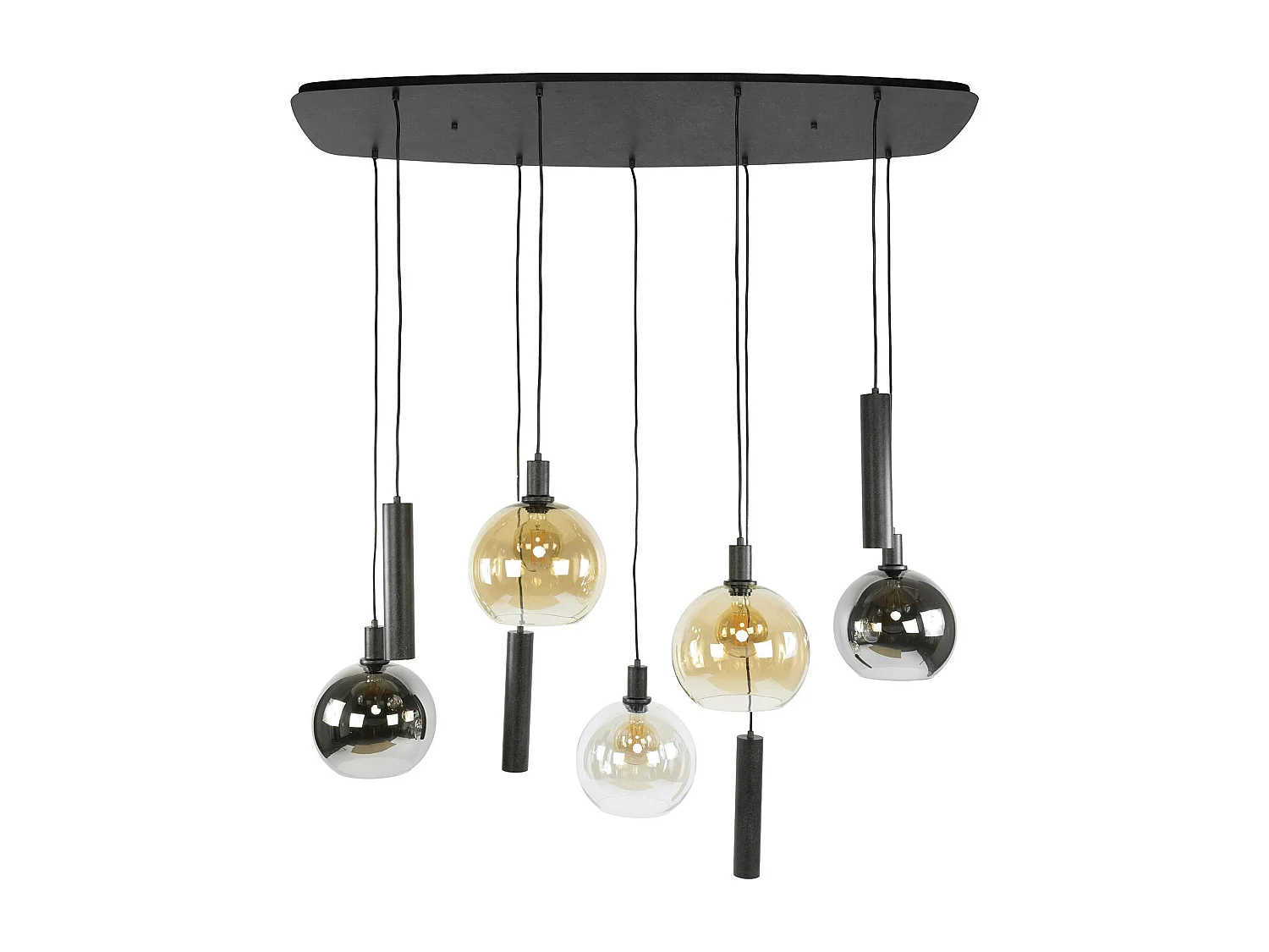 Suspension cuisine design 9 abat-jour assortis NOVA