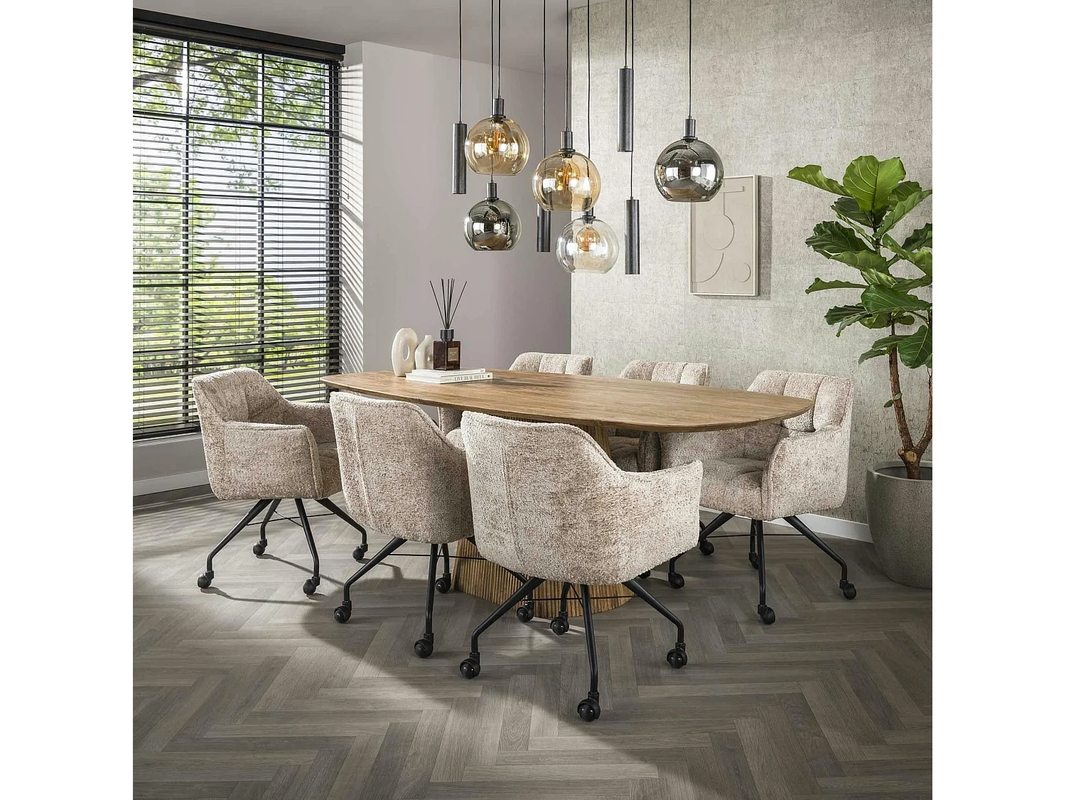 Suspension cuisine design 9 abat-jour assortis NOVA