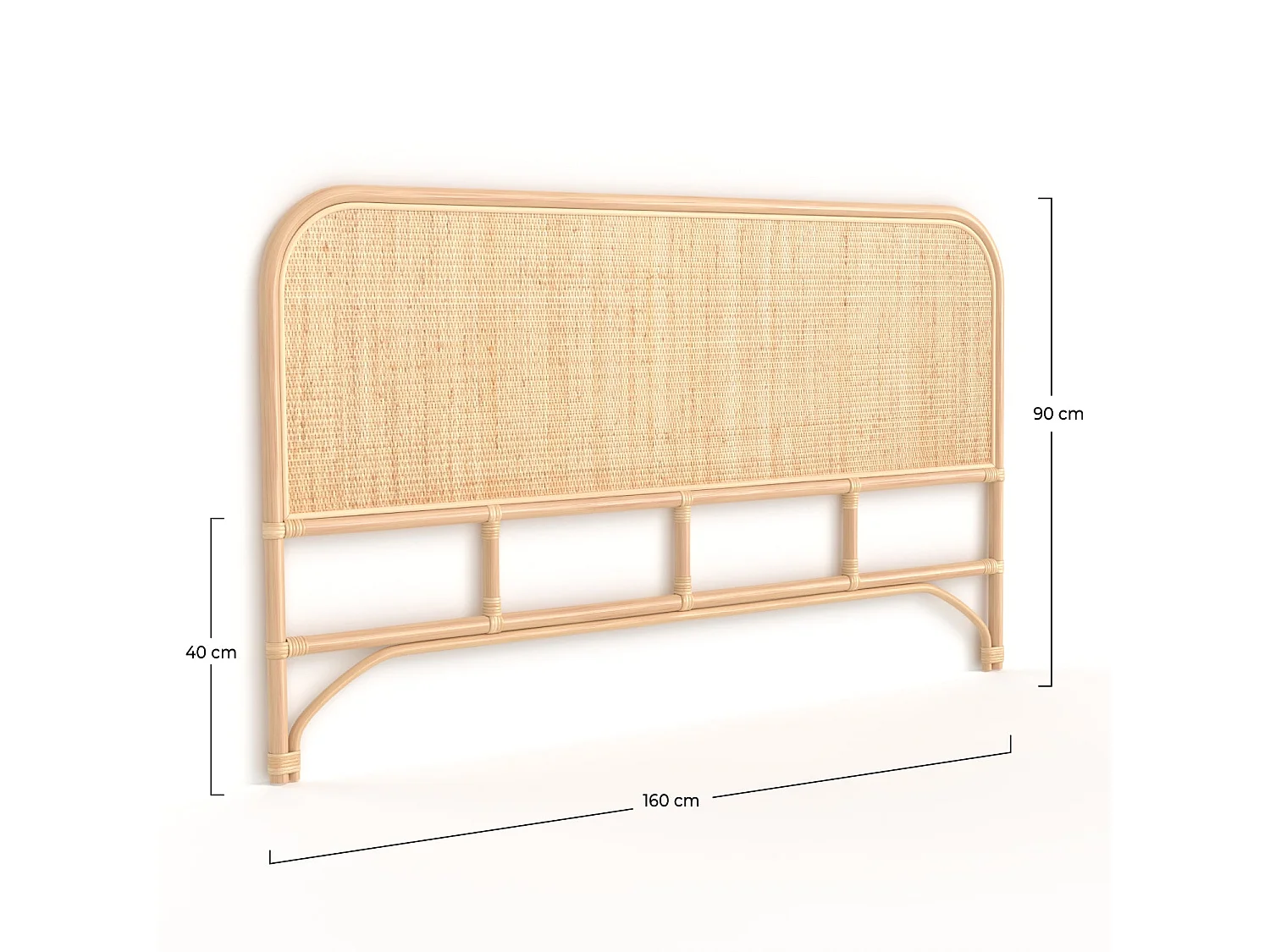 Tête de lit 160 cm en rotin naturel - Grace