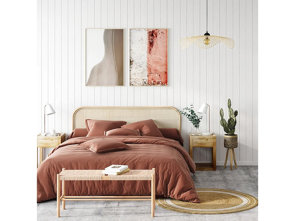 Tête de lit 160 cm en rotin naturel - Grace