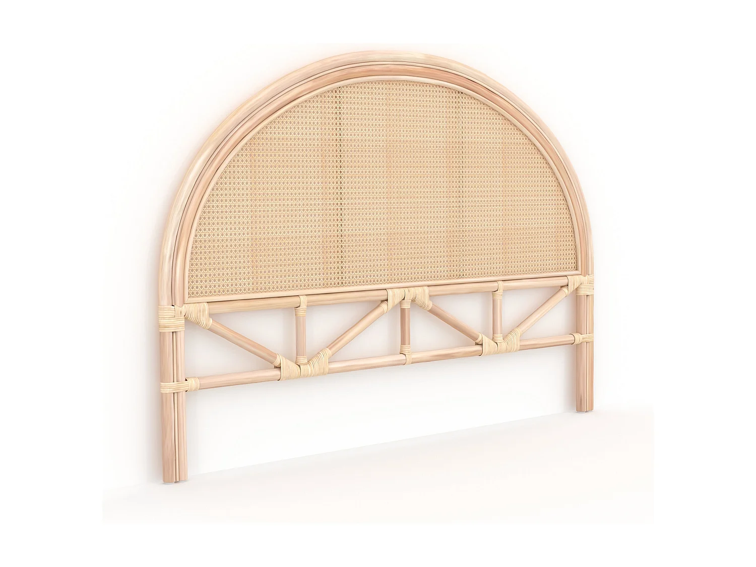 Tête de lit 140 cm en rotin et cannage - Néora