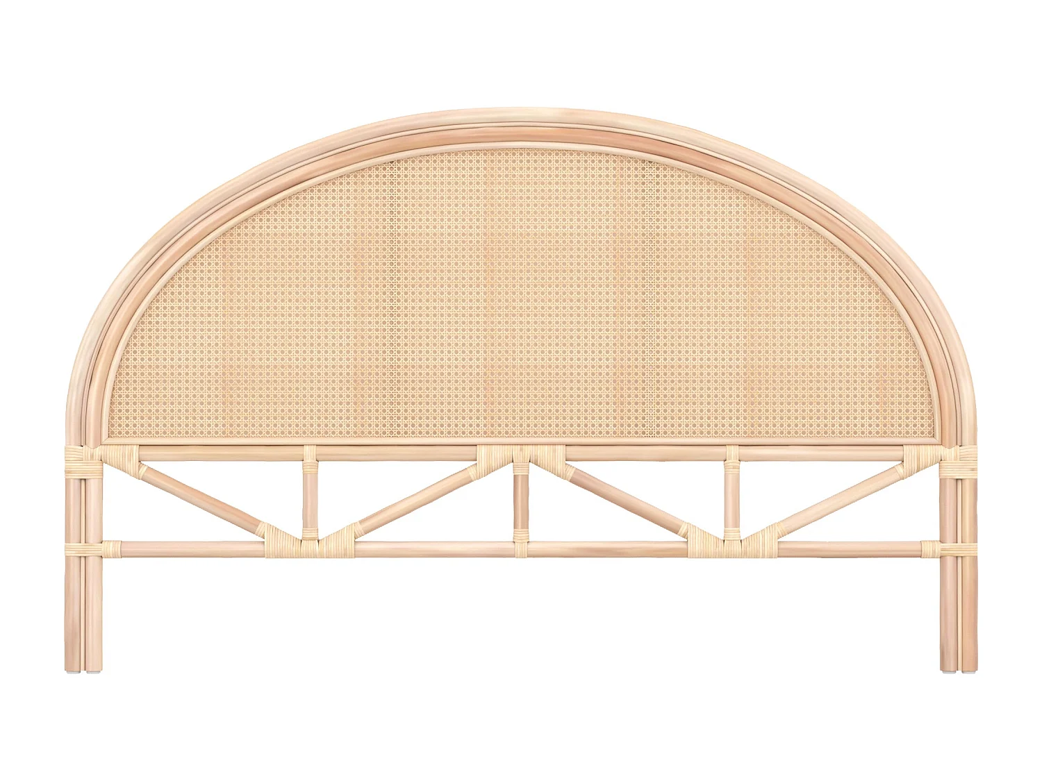 Testata da letto 160 cm in rattan naturale - Néora