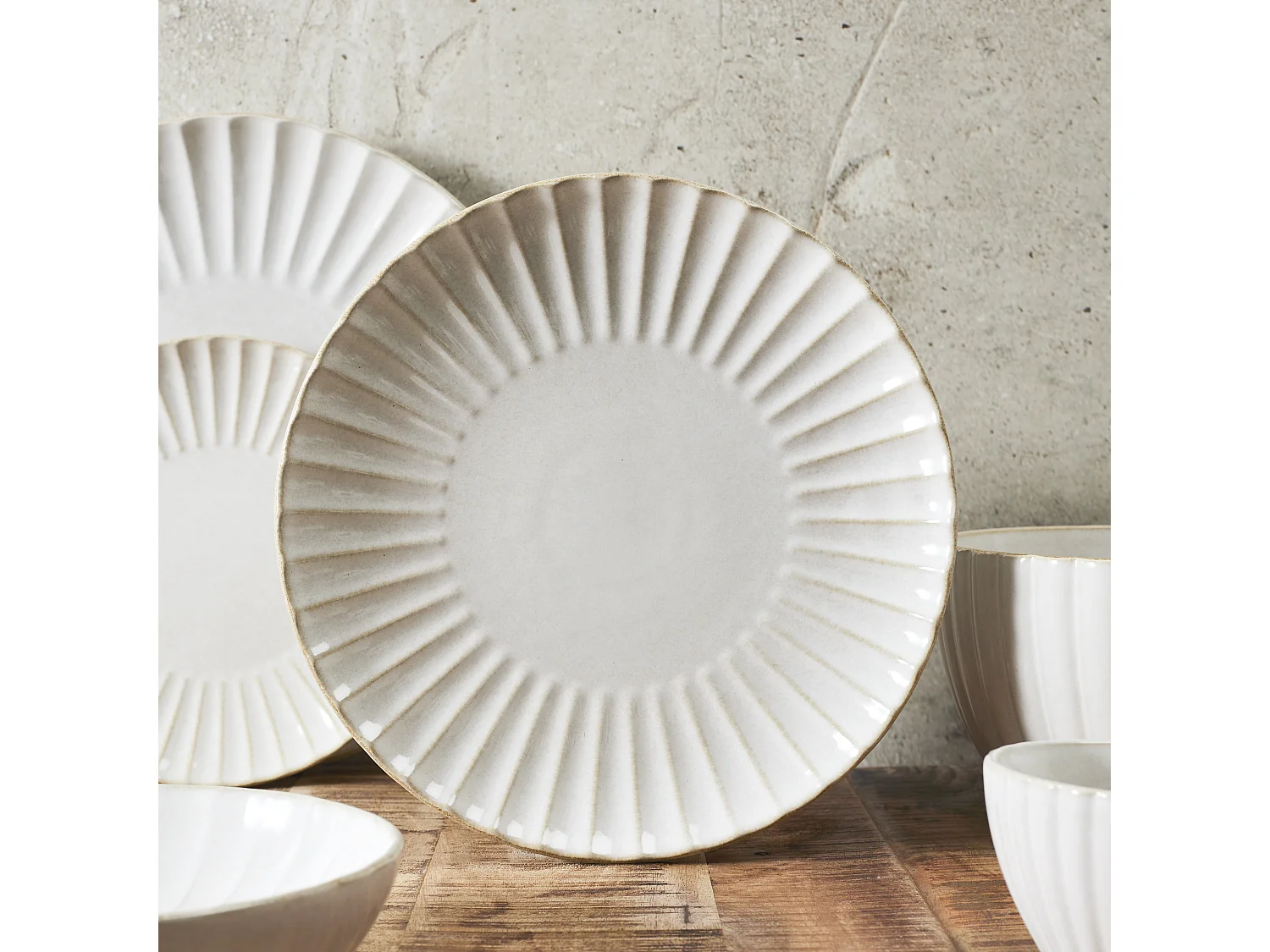 Assiette Vlora D27cm Beige