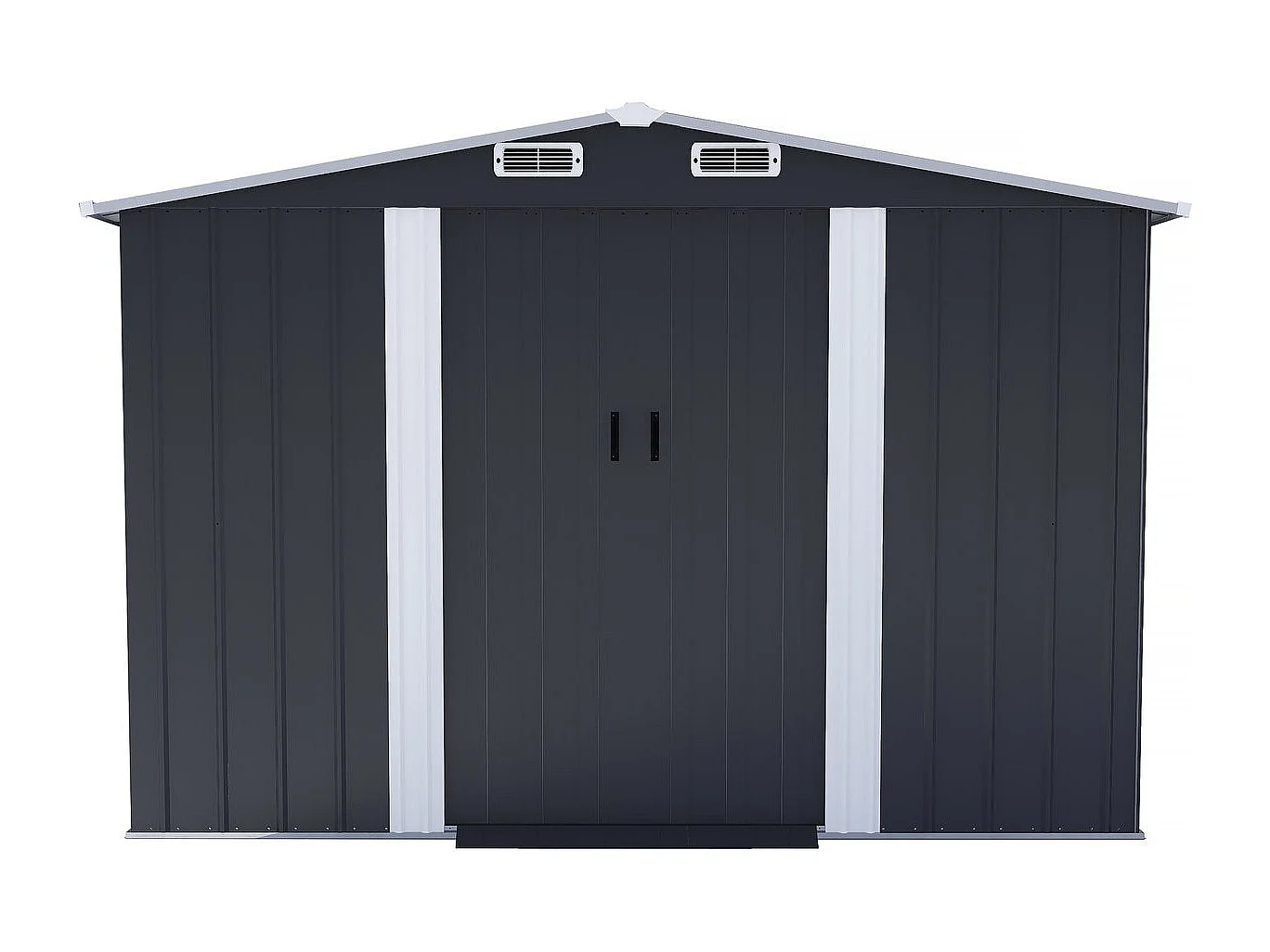 Abri de jardin métal "Boston" - 5,29 m² (4,76 m2 au sol)- Gris