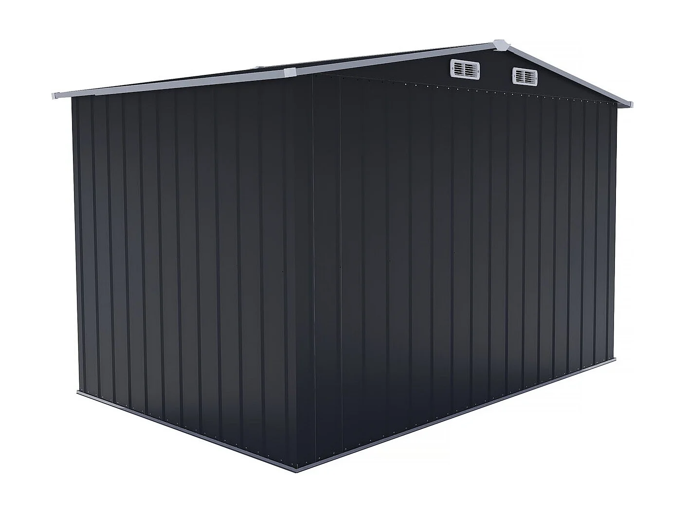 Abri de jardin métal "Boston" - 5,29 m² (4,76 m2 au sol)- Gris