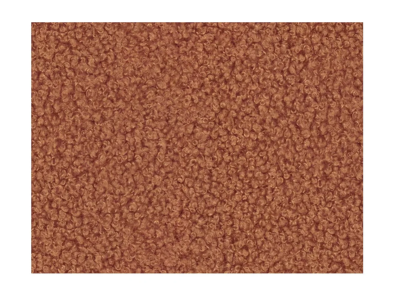 Canapé d'angle gauche 4 places MARLA en tissu bouclette - Terracotta