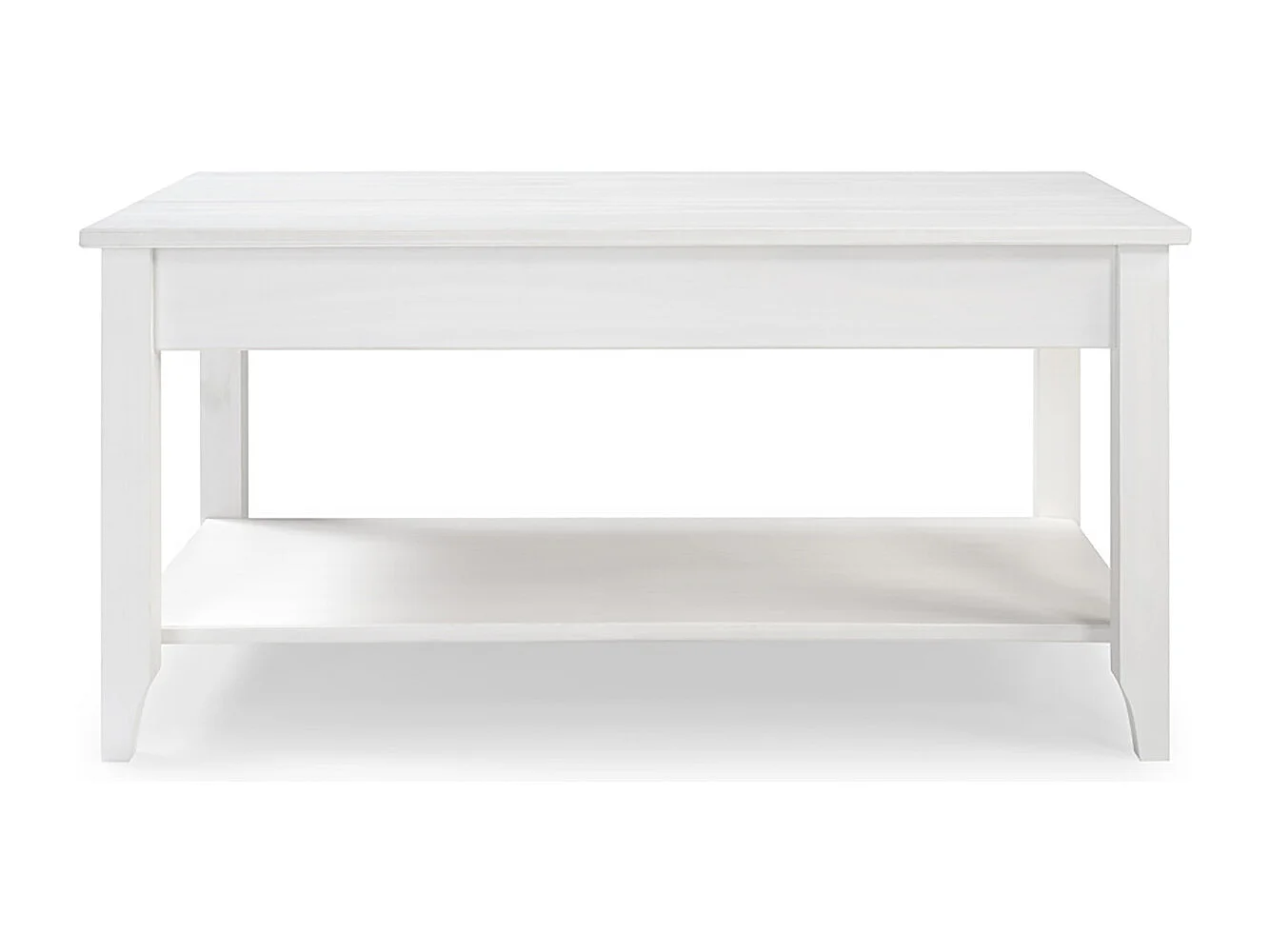 Table basse Table salon avec pieds coloris Blanc - Longueur 90 x Hauteur 45 x Profondeur 45 cm