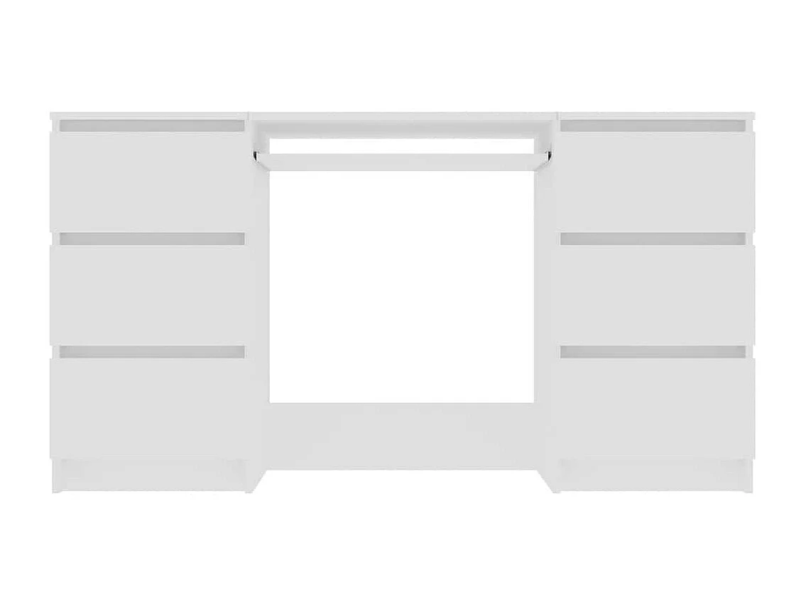 Schrijftafel 140x50x77 cm bewerkt hout wit