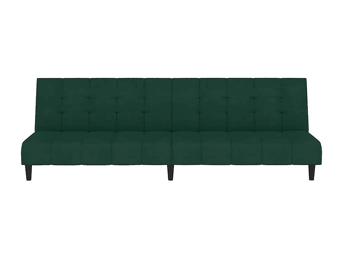 Sofá cama de 2 plazas terciopelo verde oscuro