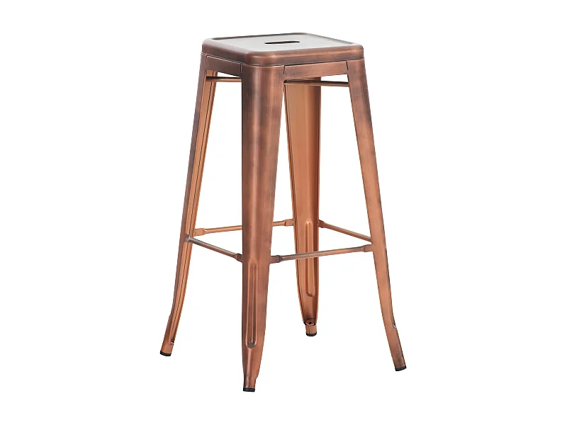 Tabouret de bar - Métal & Noir - Cuivre - Joshua