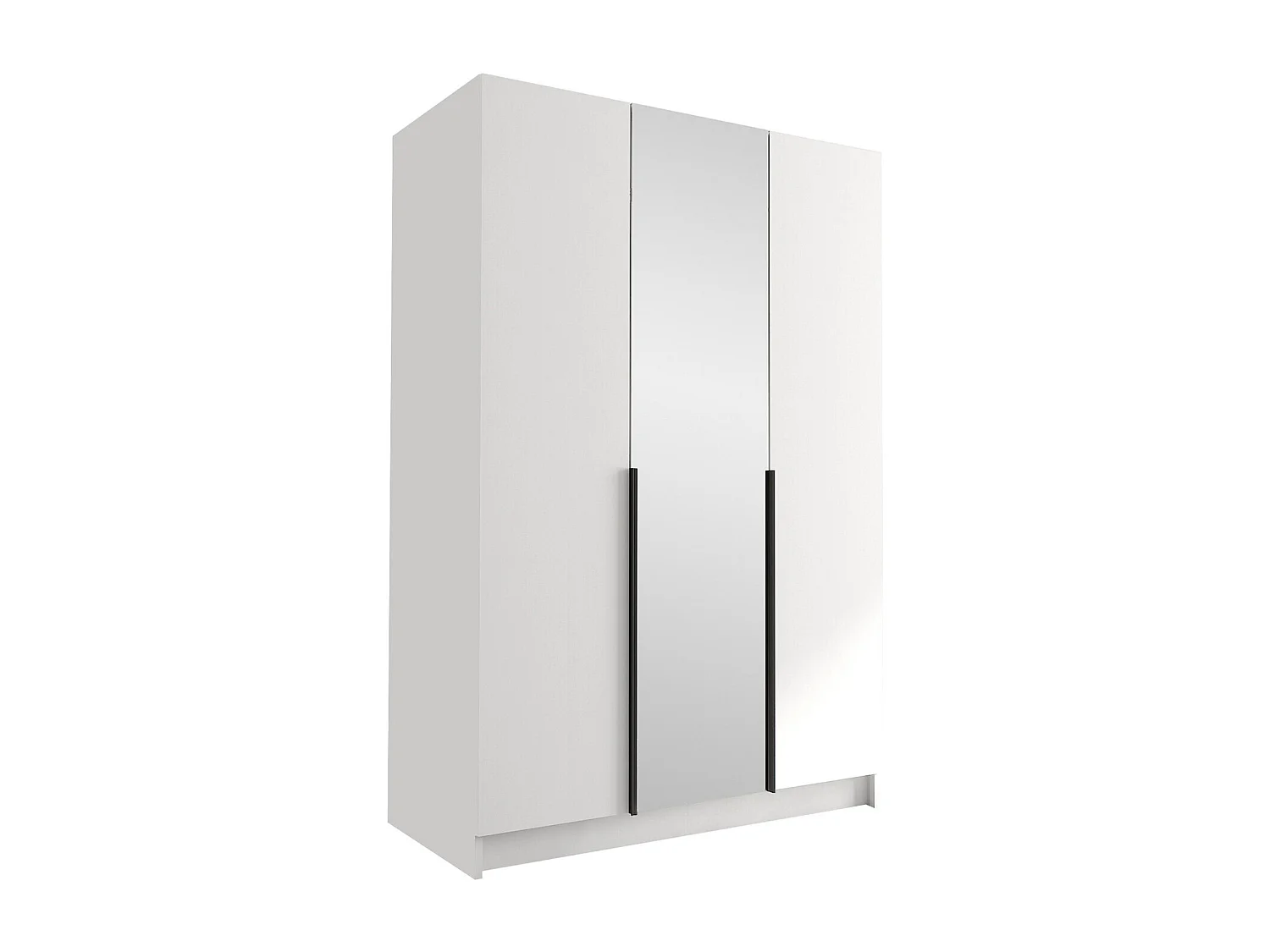 Armoire Closico Decoron II, Noir|Blanc, 215x150x58cm