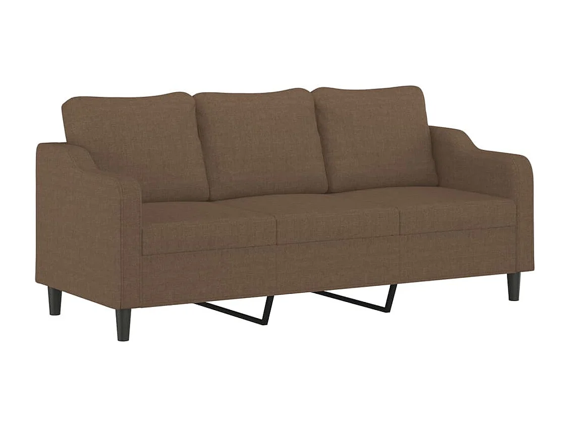4-delige Loungeset met kussens stof bruin