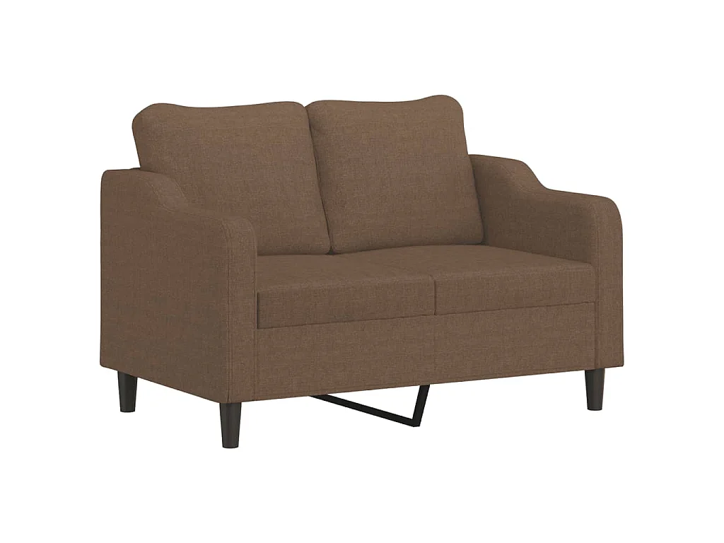 Ensemble de canapés 3 pcs avec coussins Marron Tissu