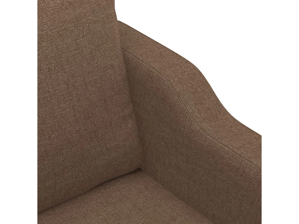 Ensemble de canapés 3 pcs avec coussins Marron Tissu
