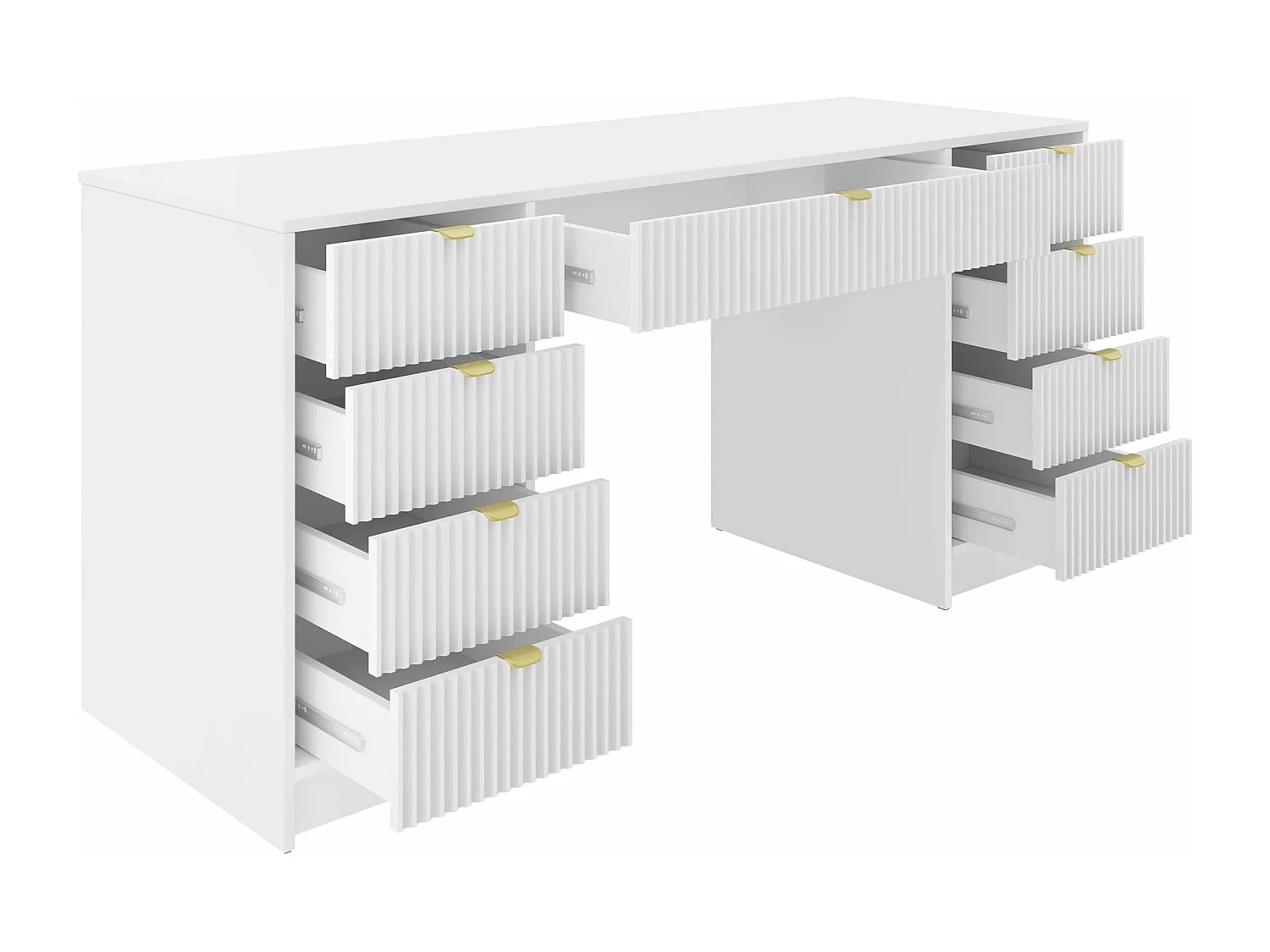 Bureau Comfivo Larmire 110, Avec tiroirs, 76x154x55cm, Beige