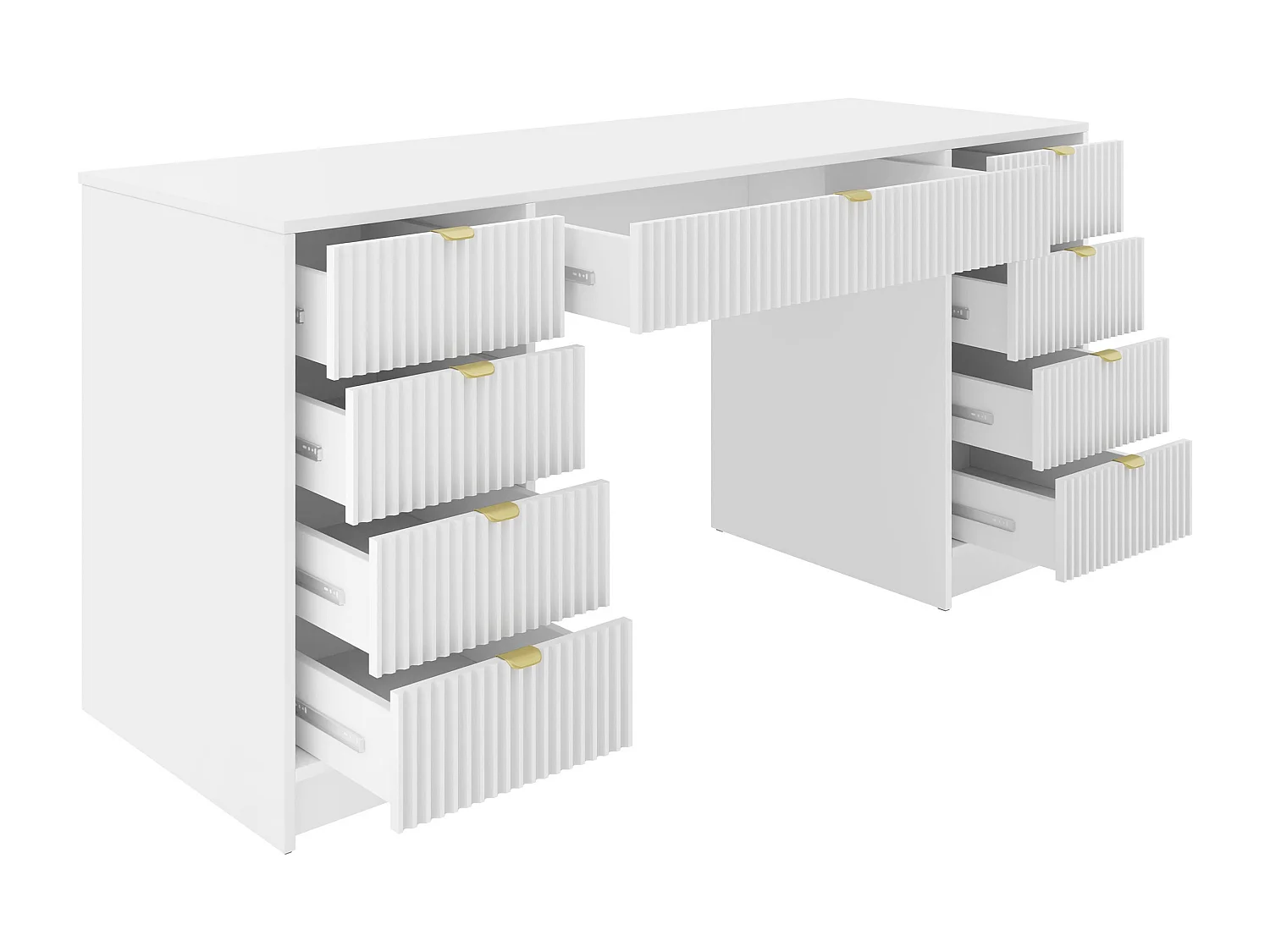 Bureau Comfivo Larmire 110, Avec tiroirs, 76x154x55cm, Beige