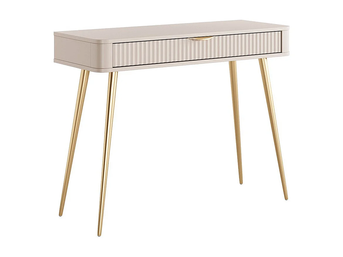 Console Versoe 110, Beige, 78x101x38cm, Avec tiroirs