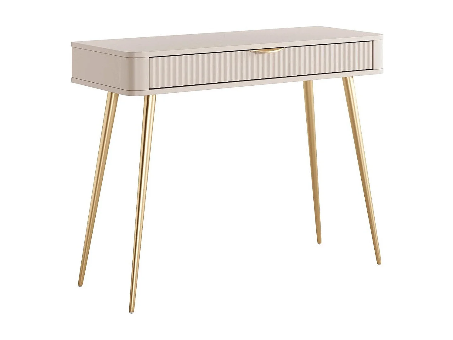 Console Ioca, Beige, 78x101x38cm, Avec tiroirs