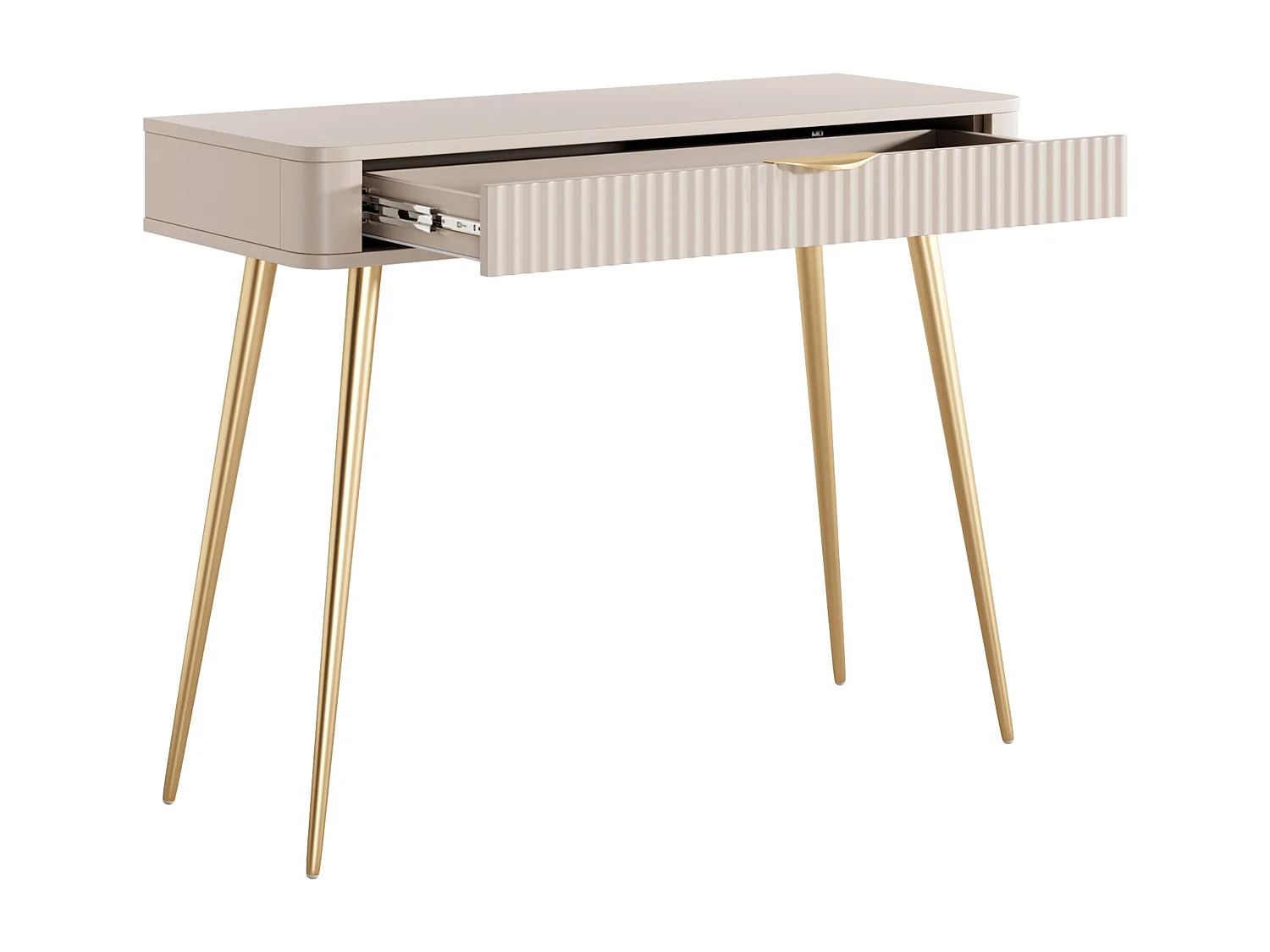 Console Ioca, Beige, 78x101x38cm, Avec tiroirs