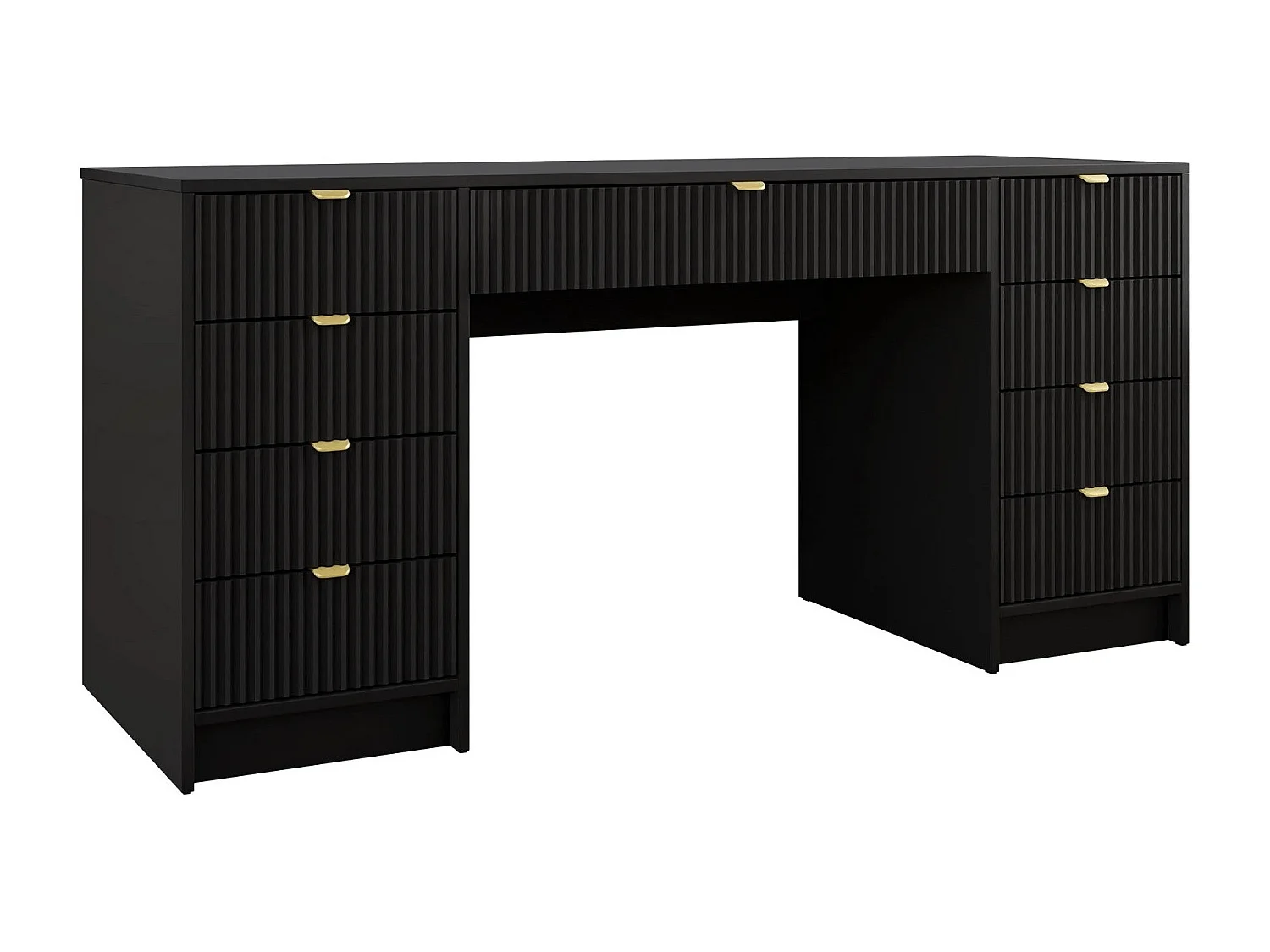 Bureau Comfivo Larmire 110, Avec tiroirs, 76x154x55cm, Noir