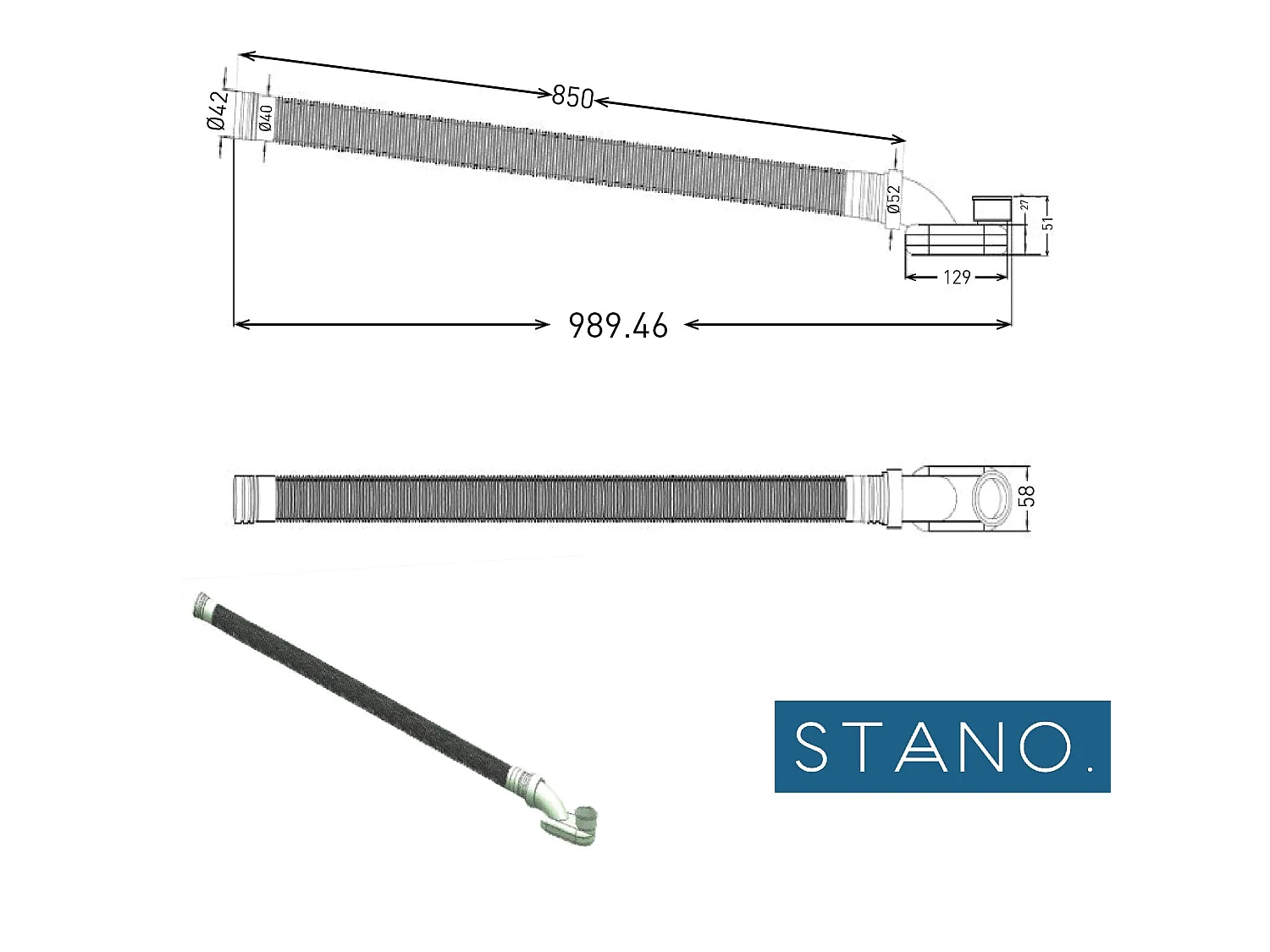 Bañera exenta FINDLAY Anti-Slide  149 cm