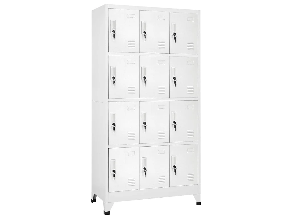 Armoire à casier avec 12 compartiments 90x45x180 cm