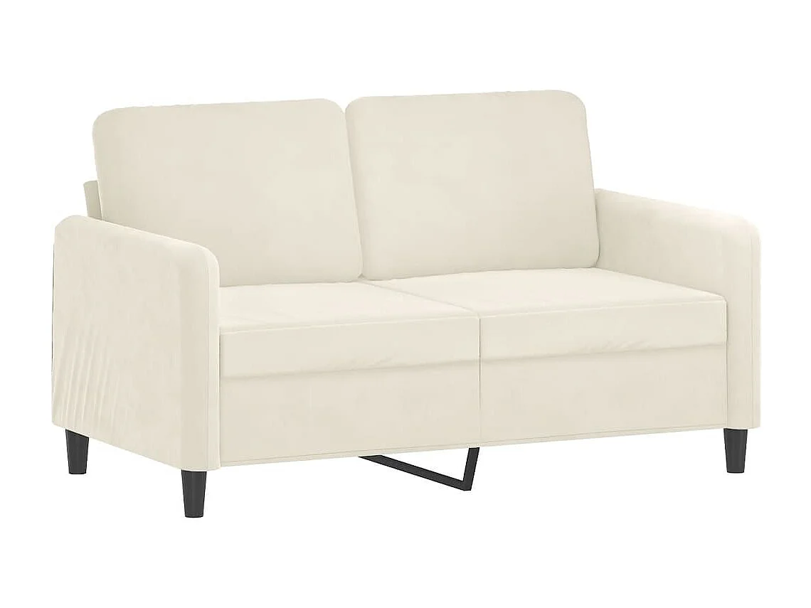 Set di Divani 3 pz Crema in Velluto