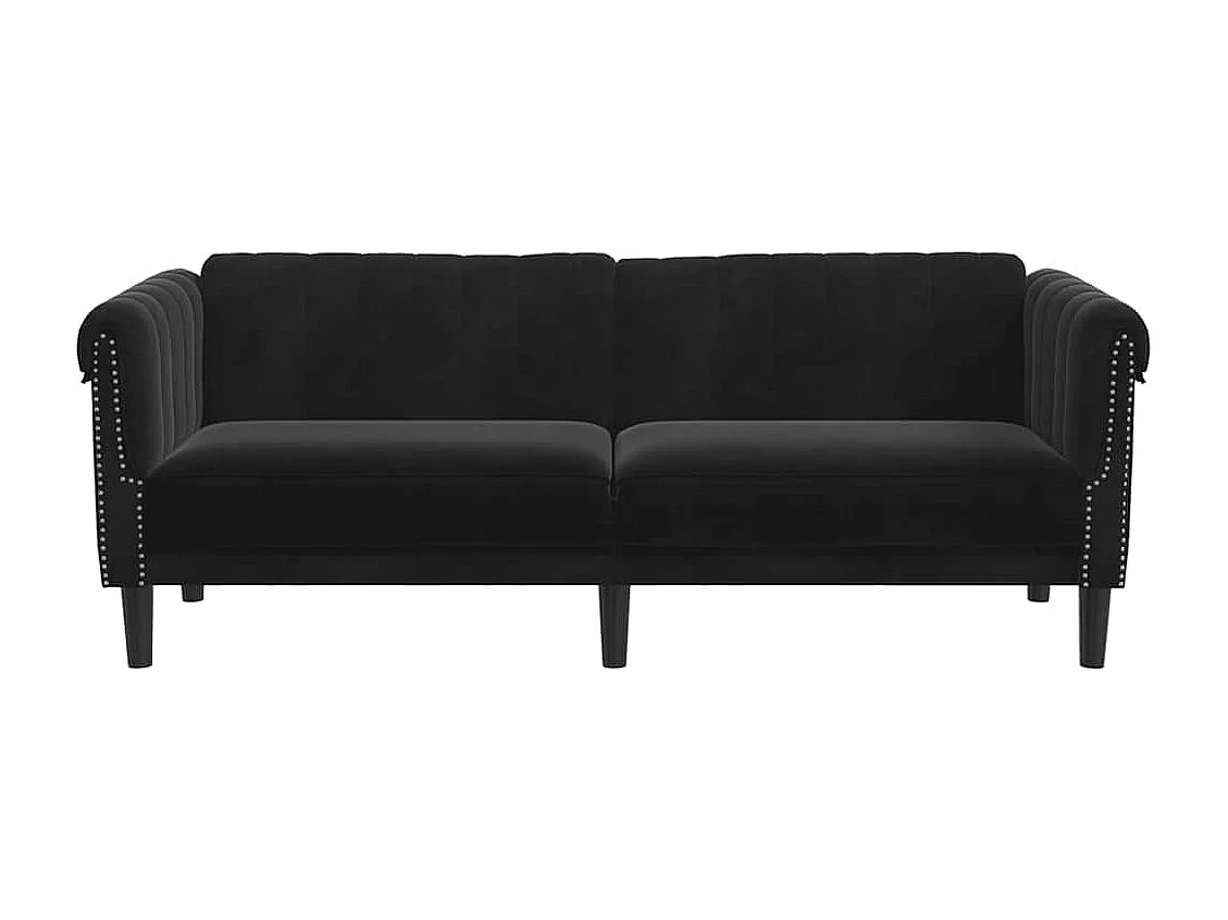 Canapé à 3 places noir velours