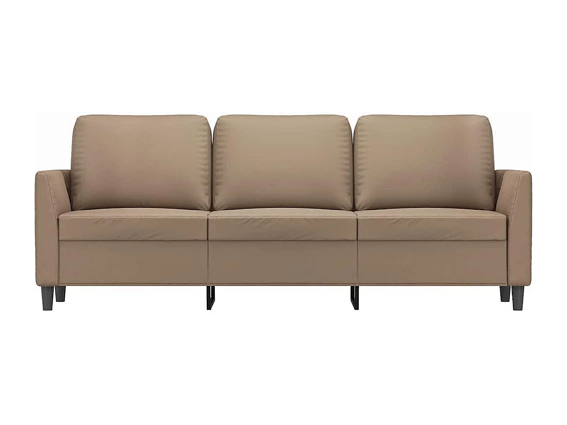 Driezitsbank 180 cm kunstleer cappuccinokleurig